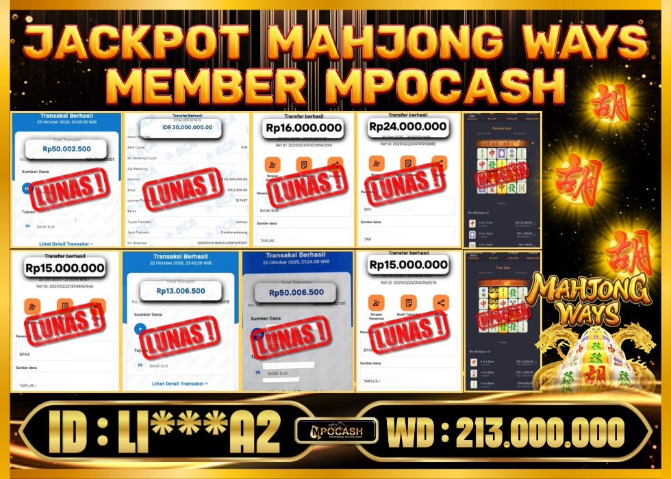 MPOCASH JACKPOT MAHJONG WAYS